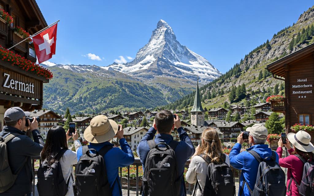 Zermatt craque : 40 000 selfies par jour devant le Cervin !