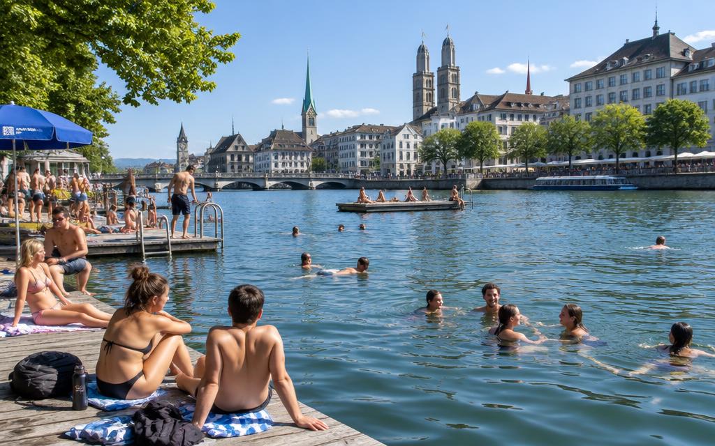 Zurich plonge : la Limmat prise d'assaut par 20 000 baigneurs
